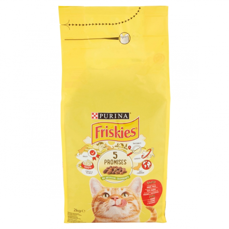 FRISKIES GATTO SECCO KG.2 MAN/POL/VERDURE         