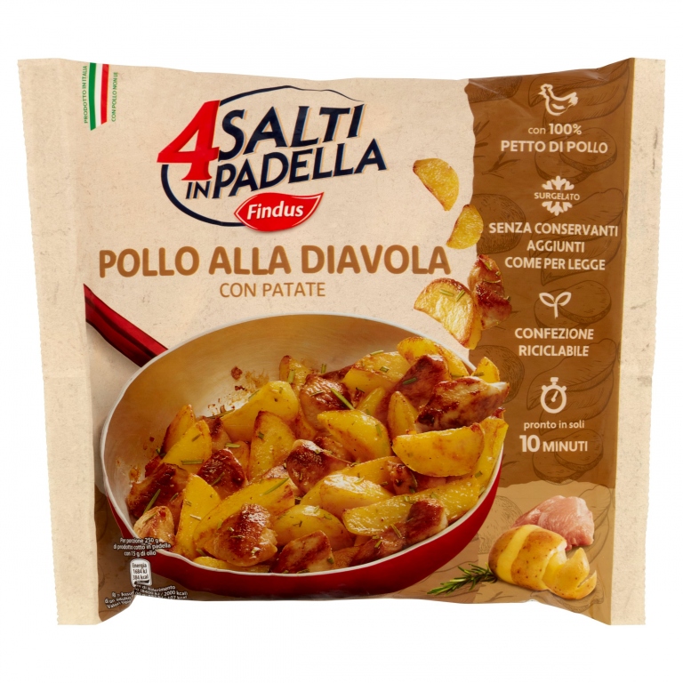 POLLO ALLA DIAV.CON PATATE GR.500 FIND.           