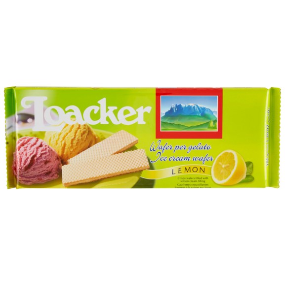 WAFER LOACKER GR.150 GELATO LEMON                 