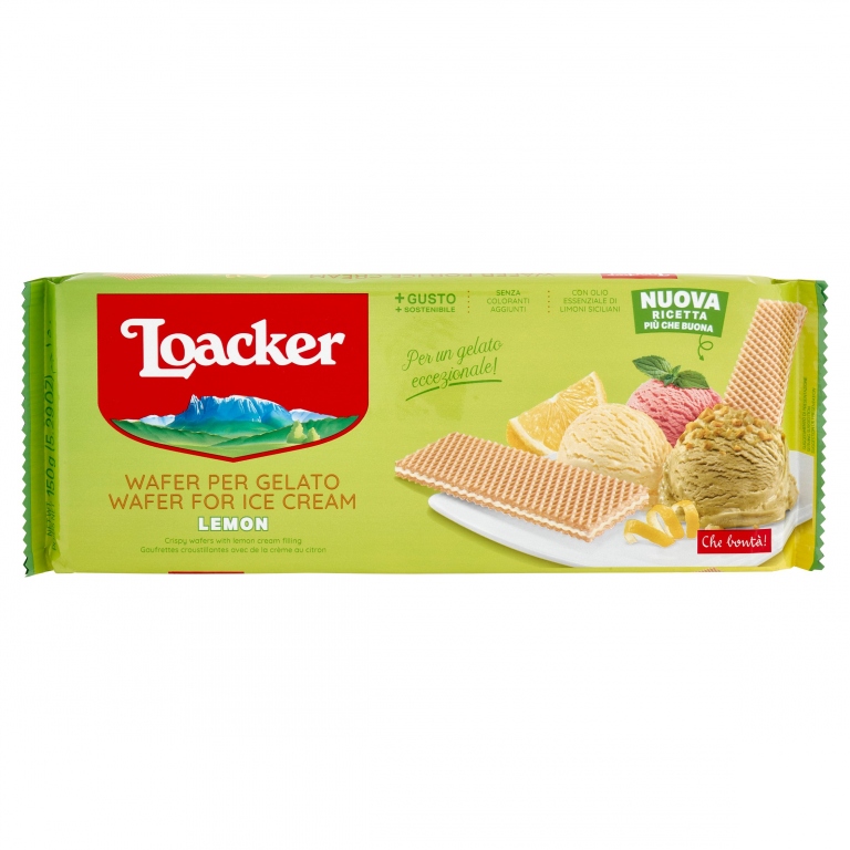 WAFER LOACKER GR.150 GELATO LEMON                 