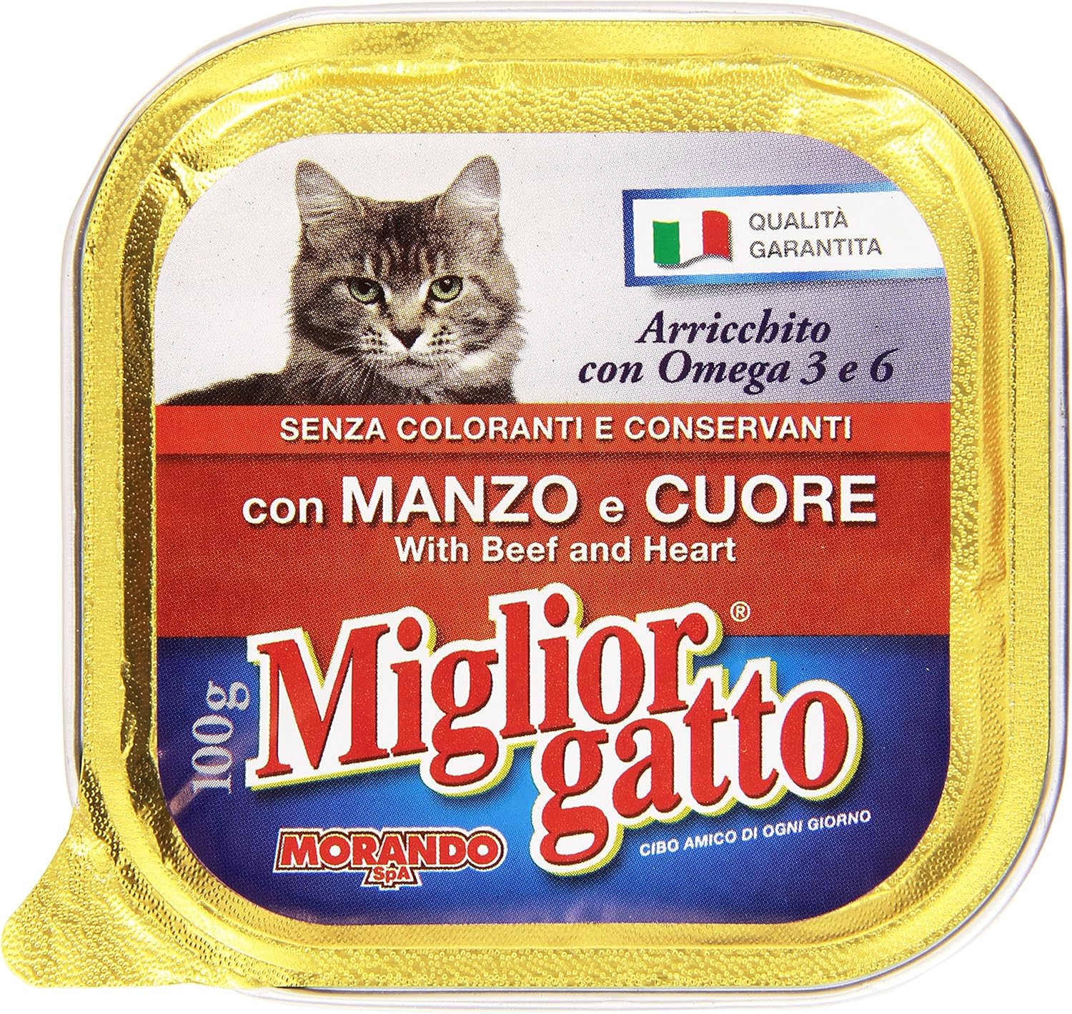 MORANDO GATTO GR.100 MANZO/CUORE                  