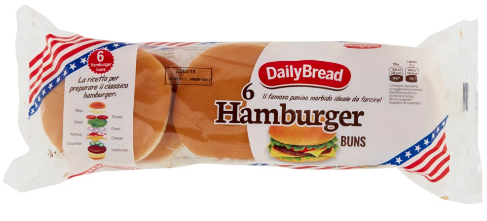 DAILYBREAD PANE HAMBURGER X6 GR.300               