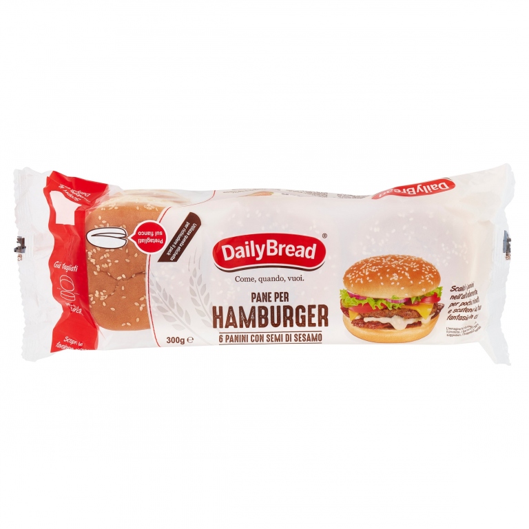 DAILYBREAD PANE HAMBURGER SESAMO X6 GR.300        