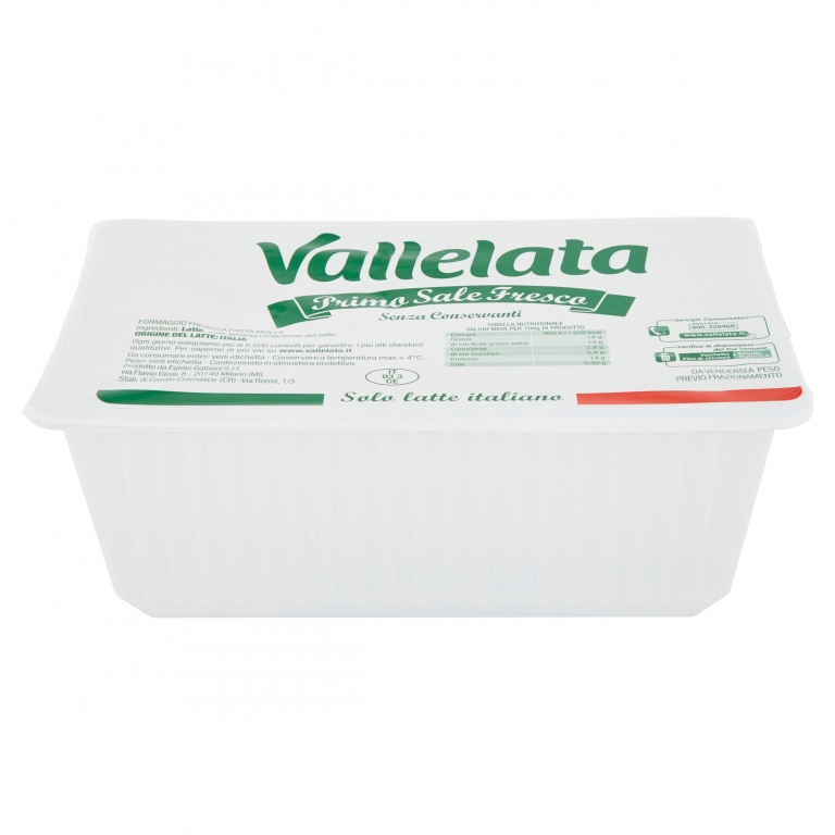 FORMAGGIO PRIMO SALE VALLELATA AL KG              