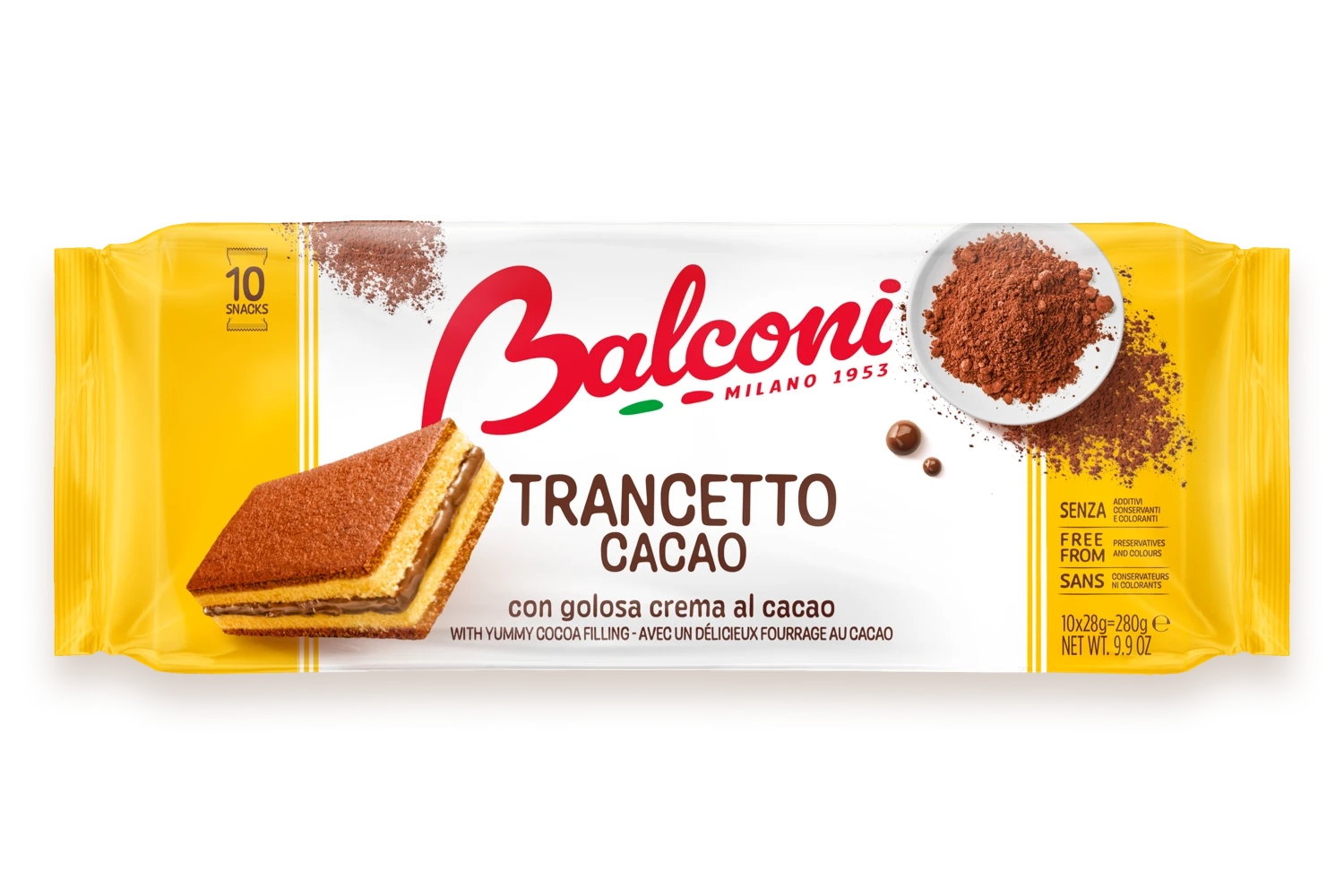 BALCONI TRANCETTO CACAO GR.280                    