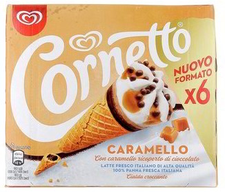 CORNETTO CARAMELLO ALGIDA NEW X6 G450             