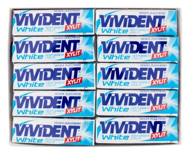 VIVIDENT XYLIT CONFETTI WHITE STICKX40            