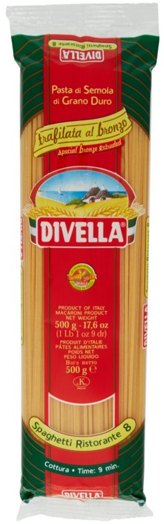 PASTA DIVELLA N.8 SPAGHETTI BRONZO GR500          