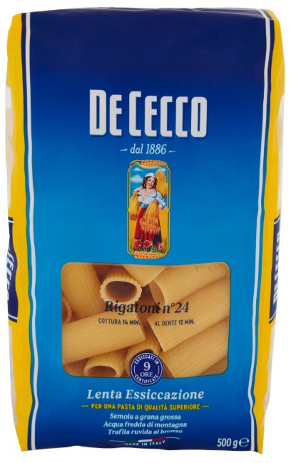 PASTA DE CECCO RIGATONI N.24 GR.500               