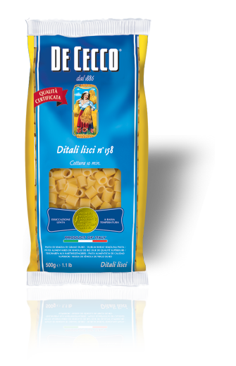 PASTA DE CECCO MEZZI DITALI LISCI N.158 GR.500    