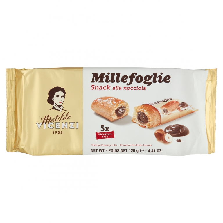 MILLEFOGLIE VICENZI SNACK CREMA NOCC.GR.125       