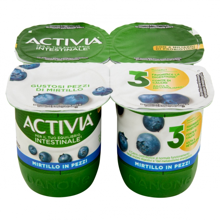 ACTIVIA MIRTILLI IN PEZZI GR.125X4                