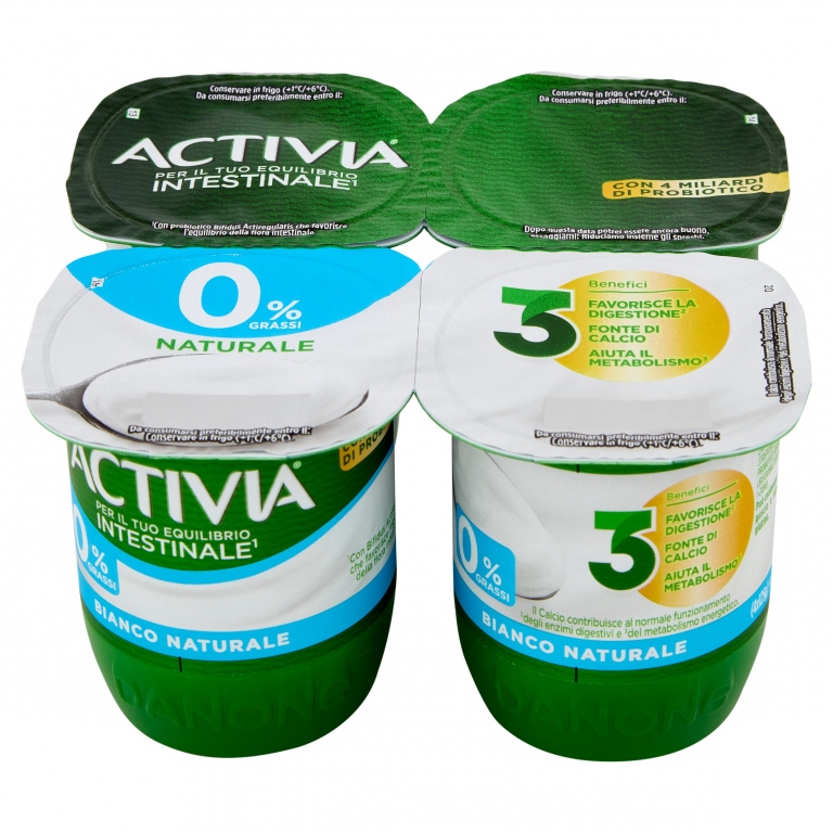 ACTIVIA 0% BIANCO GR.125X4                        