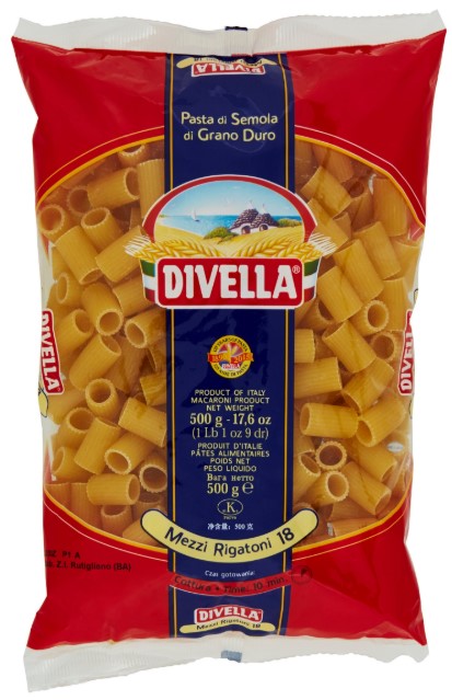 PASTA DIVELLA N.18 MEZ/RIGATONI GR.500            