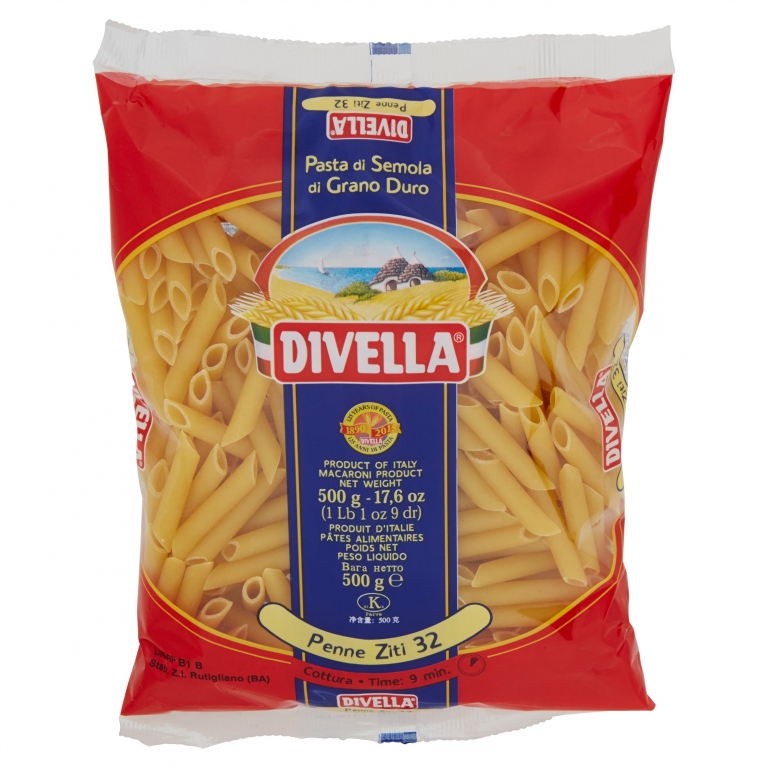 PASTA DIVELLA N.32 PENNE ZITI GR.500              