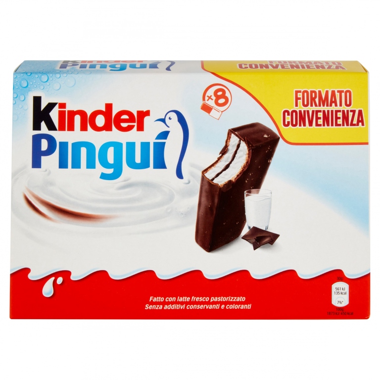 FERRERO KINDER PINGUI CACAO X8                    