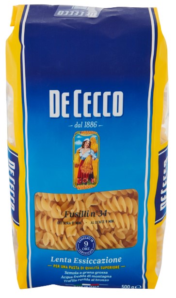 PASTA DE CECCO FUSILLI N.34 GR500                 