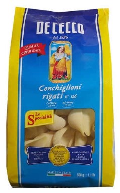 PASTA DE CECCO N.126 CONCHIGLIONI RIG.GR500       