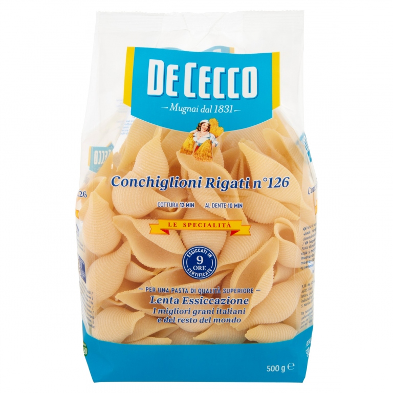 PASTA DE CECCO N.126 CONCHIGLIONI RIG.GR500       