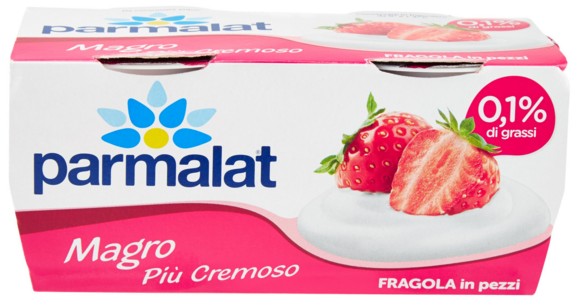 YOGURT PARMALAT 0,1% FRAGOLA GR.125X2 IN PEZZI    