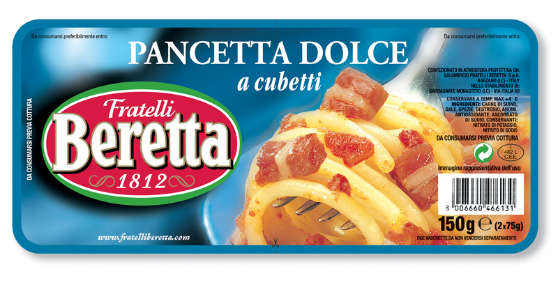PANCETTA CUBETTI BERETTA DOLCE GR.150             