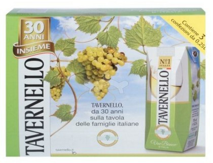 VINO TAVERNELLO B.CO BK CL25X3 X16                