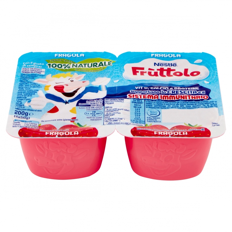 FRUTTOLO FRAGOLA GR.200 4X50                      