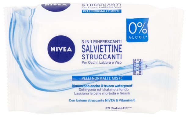 SALV.NIVEA VISAGE PZ.25 STRUCCANTI NORMALI        