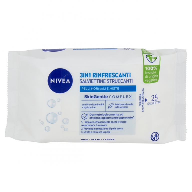 SALV.NIVEA VISAGE PZ.25 STRUCCANTI NORMALI        