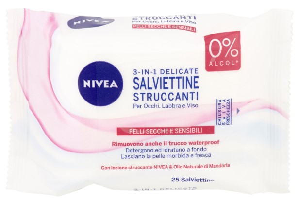 SALV.NIVEA VISAGE PZ.25 STRUCCANTI DELICATE       