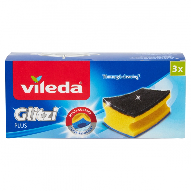 VILEDA SPUGNA GLITZI PLUS PZ.3                    