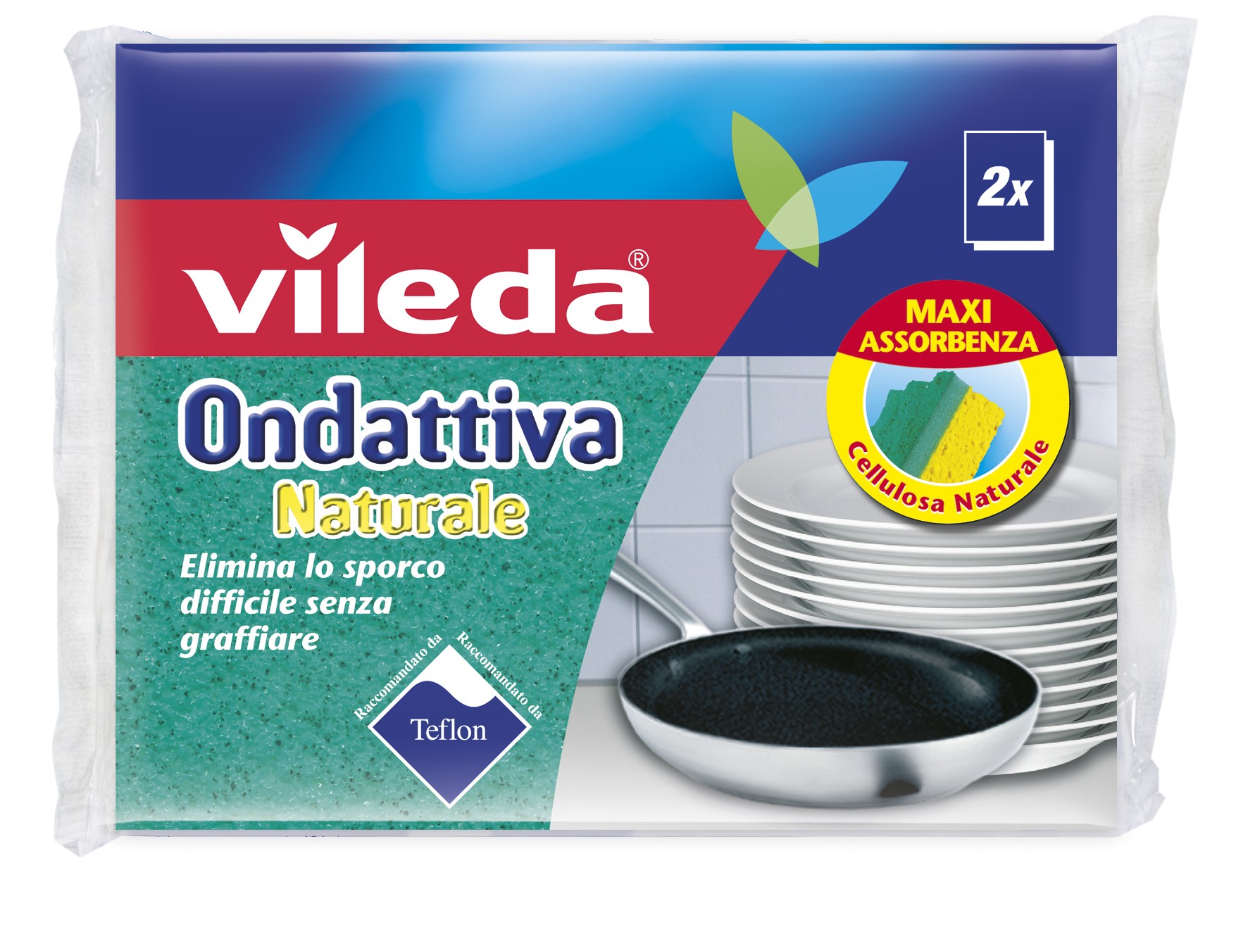 VILEDA SPUGNA ONDATTIVA MILLEUSI PZ.2+1           