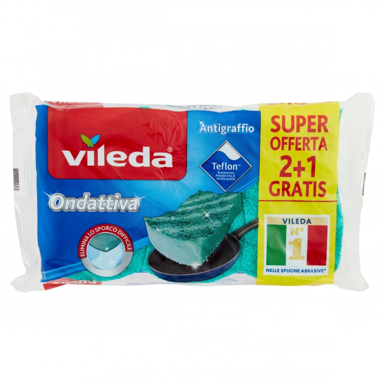 VILEDA SPUGNA ONDATTIVA MILLEUSI PZ.2+1           