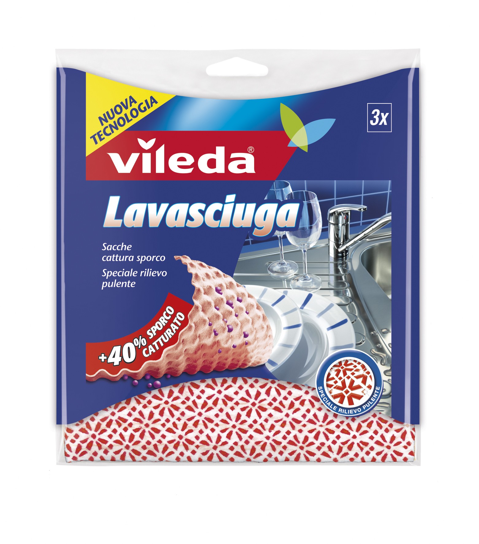 VILEDA PANNO LAVASCIUGA PZ.3 ODOR STOP            