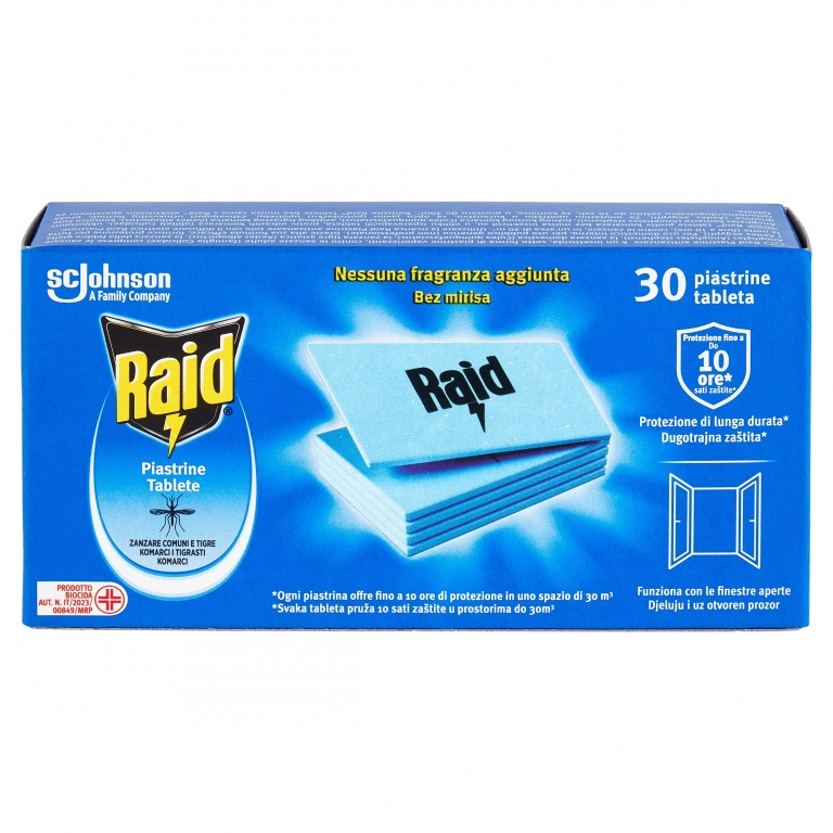 RAID PIASTRINE ZANZARE PZ 30                      