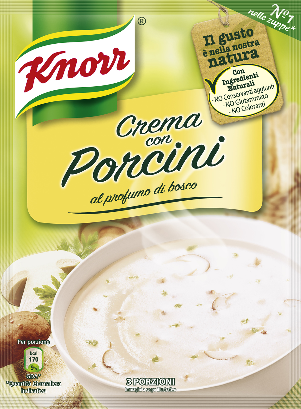 KNORR CREMA C/FUNGHI PORC.GR.850                  