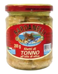 TONNO SARDANELLI FILETTO O.O.VASO GR200           