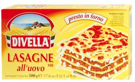 PASTA DIVELLA UOVO N.108 LASAGNE GR.500           