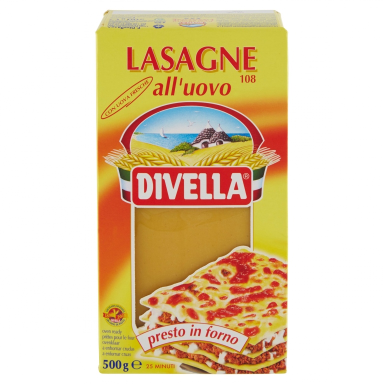 PASTA DIVELLA UOVO N.108 LASAGNE GR.500           