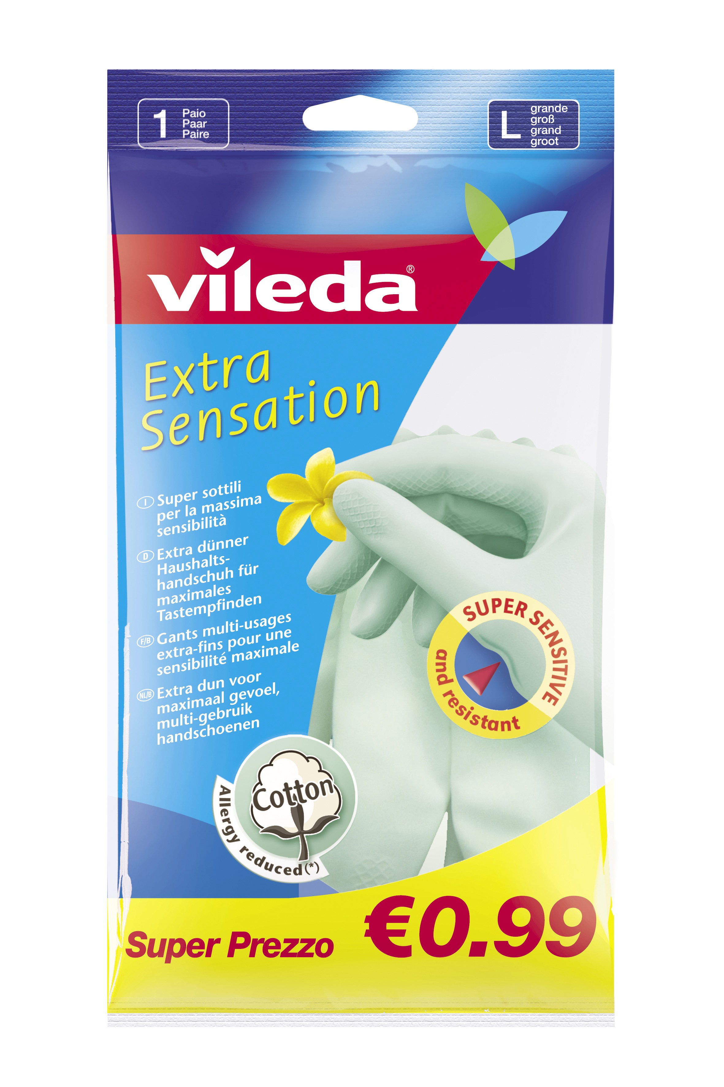 VILEDA GUANTI EXTRA SENSATION MIS.MEDIA 7,5       