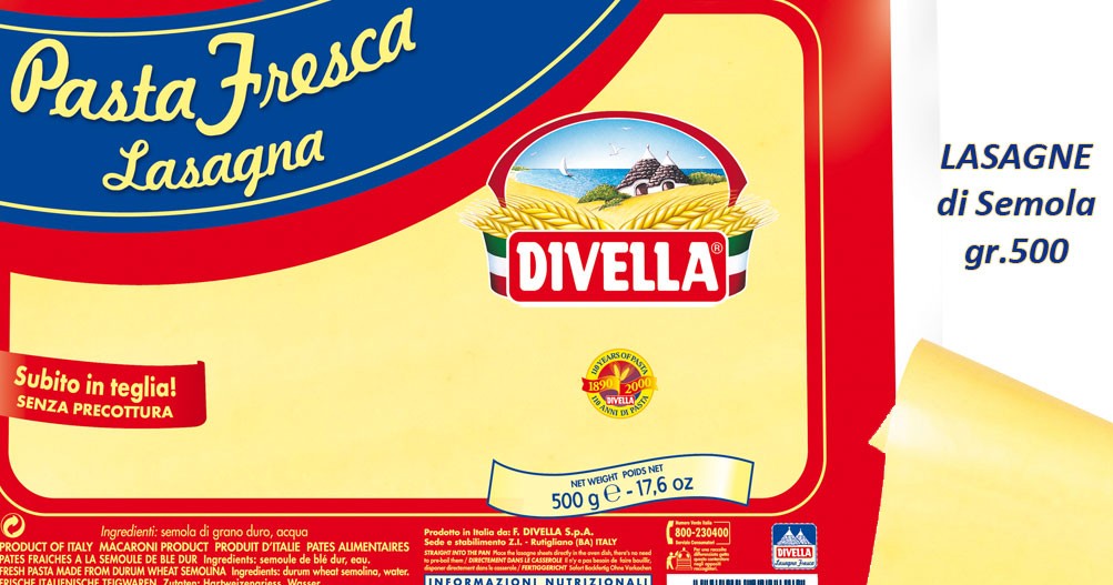 PASTA FRESCA DIVELLA LASAGNE GR.500               