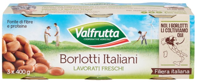 FAGIOLI BORLOTTI VALFRUTTA LATT.GR.400X3          