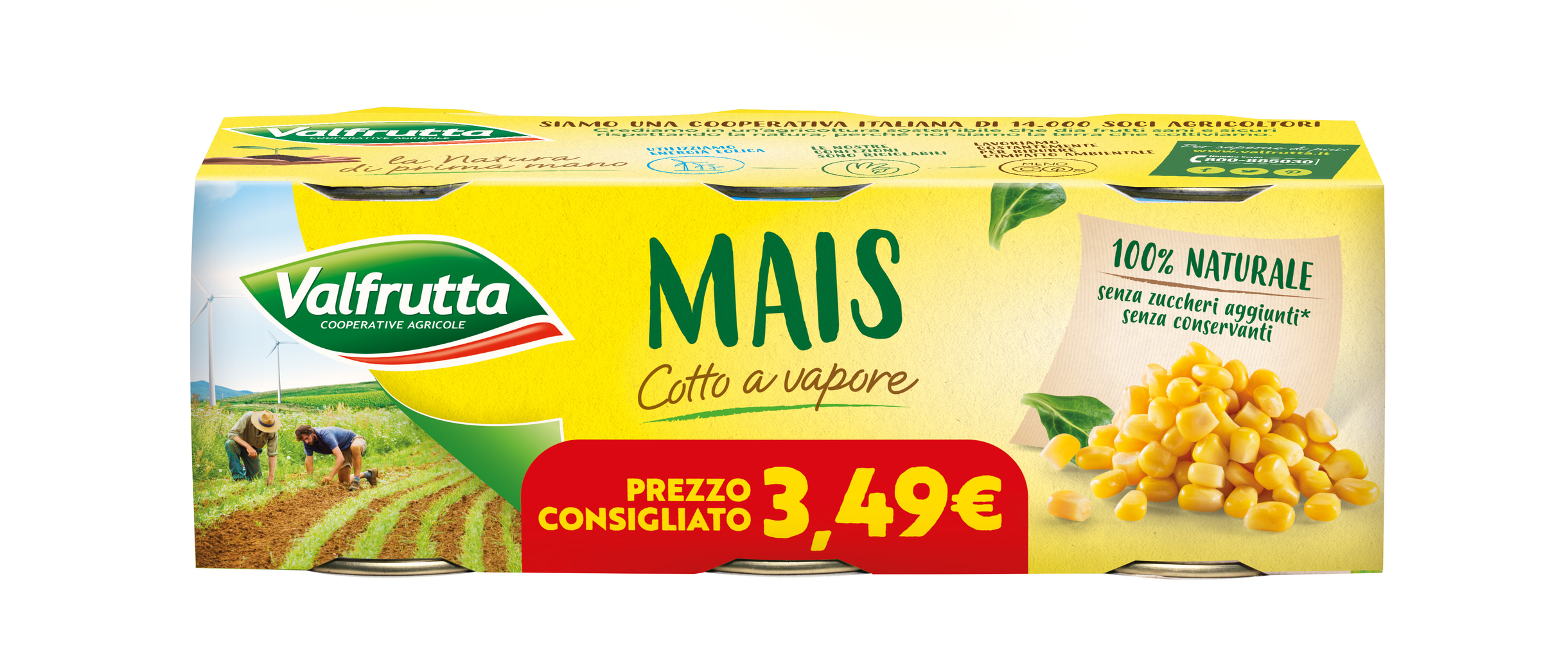 MAIS VALFRUTTA LATTINA GR.326X3 T.3,49            